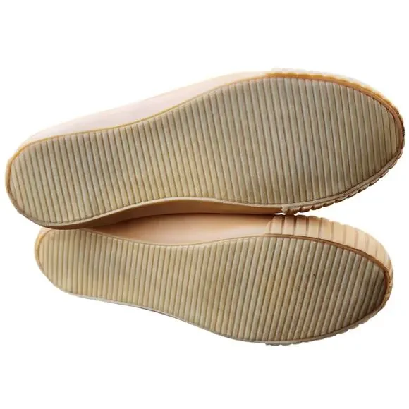 J.Crew Canvas High-Top Sneakers Ivory Gum Sole Red Stitching Sz 6 - Picture 10 of 10